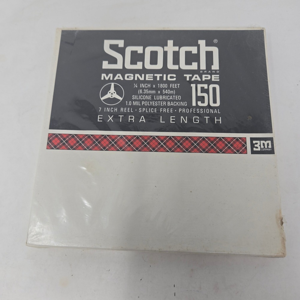Vintage Scotch 150 Magnetic Recording Tape 7 Inch Reel 1800 Ft 1/4" Sealed NOS